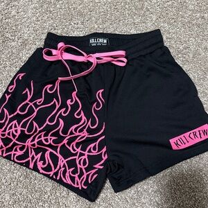 Kill Crew Black and Pink Athletic Shorts